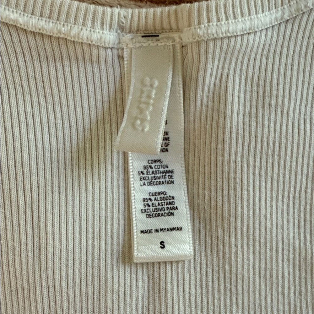 White Ribbed Tank Top - Picture 3 of 3